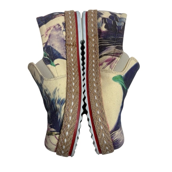 GOBY Peacock Bird-Print Slip-On Espadrilles in Multi Color $185 - Picture 5 of 6